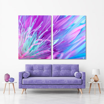 Neon Flower Close-Up Canvas Print №0035